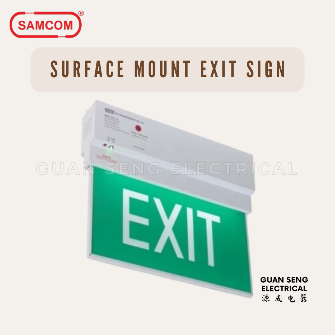 Samcom Electronics Surface Mount Led Slim Exit Sign