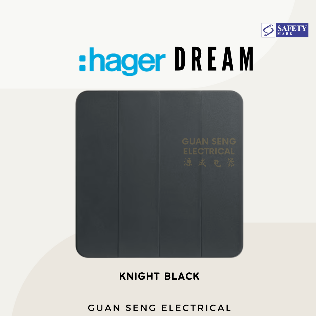 Hager Dream Switch 4 Gang 1 Way 4 Gang 2 Way