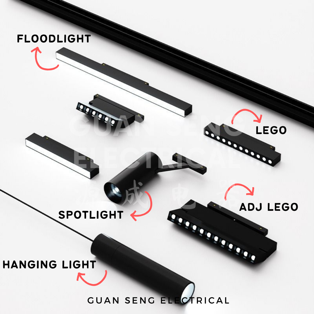 Magnetic Track Light System 48V Recessed Surface