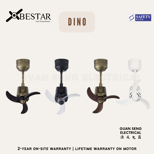 BESTAR 16" DINO Smart WIFI Corner Ceiling Fan with Remote Control