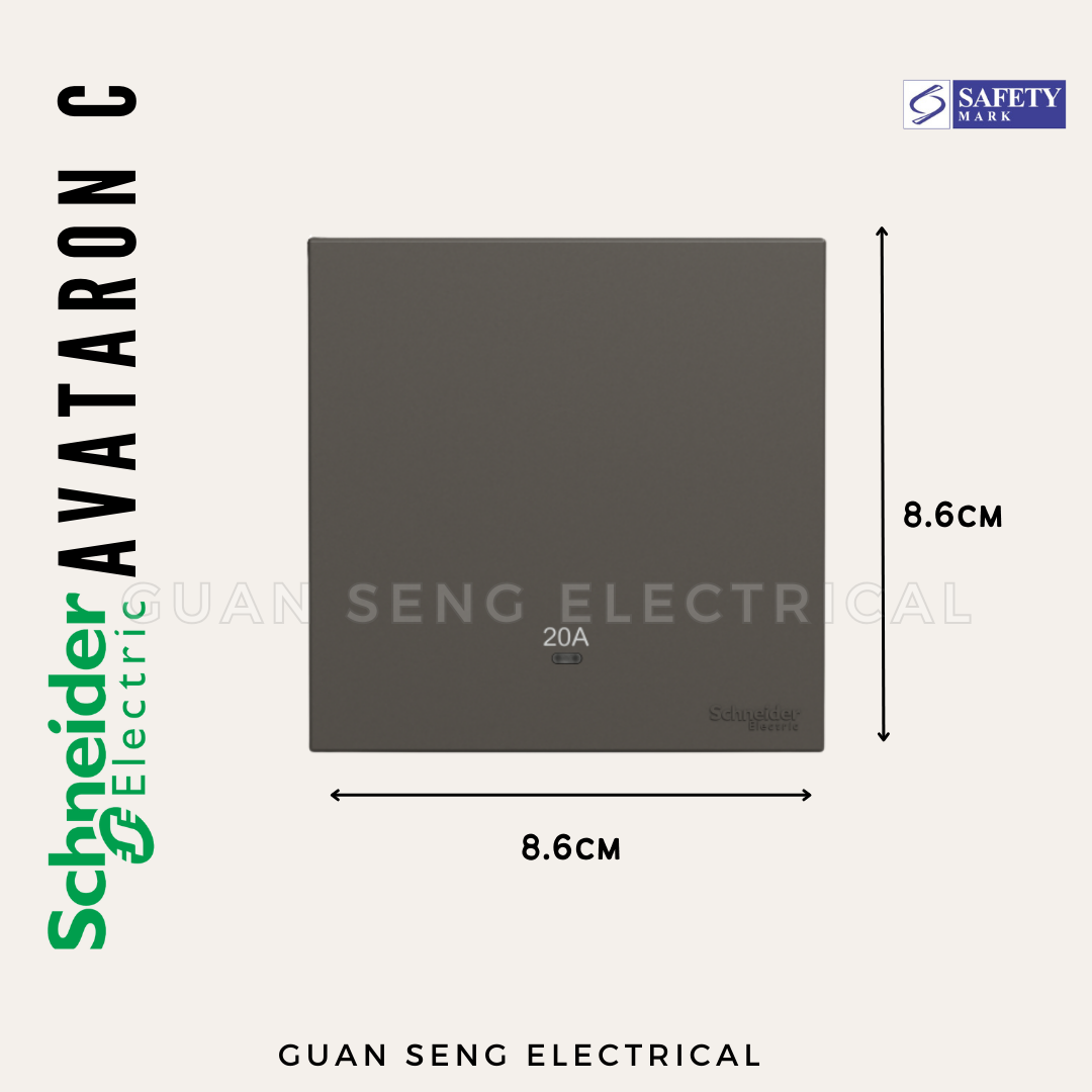 Schneider Avataron C 20A Heater 1G1W 1G2W 2G1W White, Wine Gold, Dark Grey