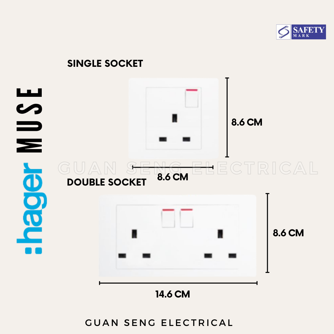 Hager Muse Switch and Socket