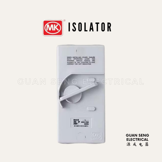 MK Isolator Switch 20A Weatherproof Double Pole 2 Pole M4418