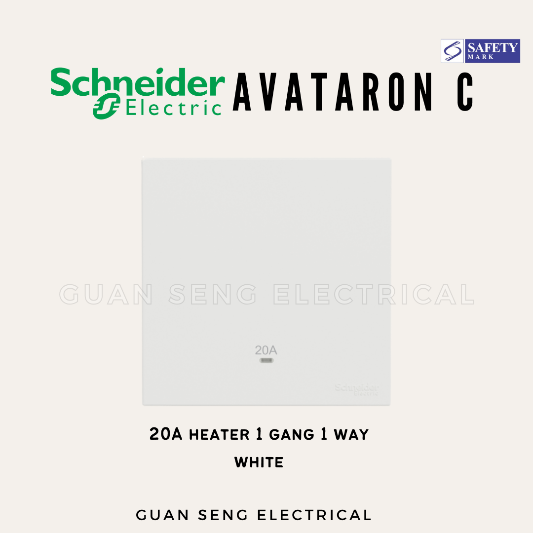 Schneider Avataron C 20A Heater 1G1W 1G2W 2G1W White, Wine Gold, Dark Grey