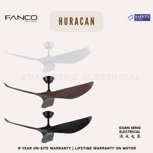 FANCO Huracan 52" DC Motor Ceiling Fan with Remote Control