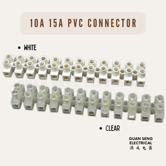 PVC Cable Connector 10A 15A Block Terminal Screw Type