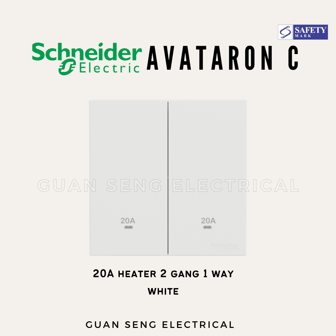 Schneider Avataron C 20A Heater 1G1W 1G2W 2G1W White, Wine Gold, Dark Grey