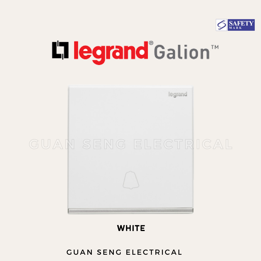 Legrand Galion Door Bell Switch White Silver Champagne Rose Gold Matt Black