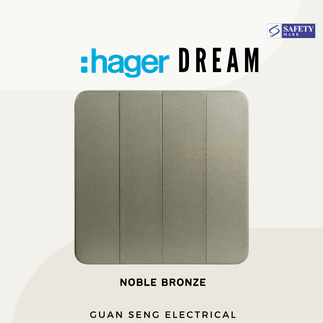 Hager Dream Switch 4 Gang 1 Way 4 Gang 2 Way