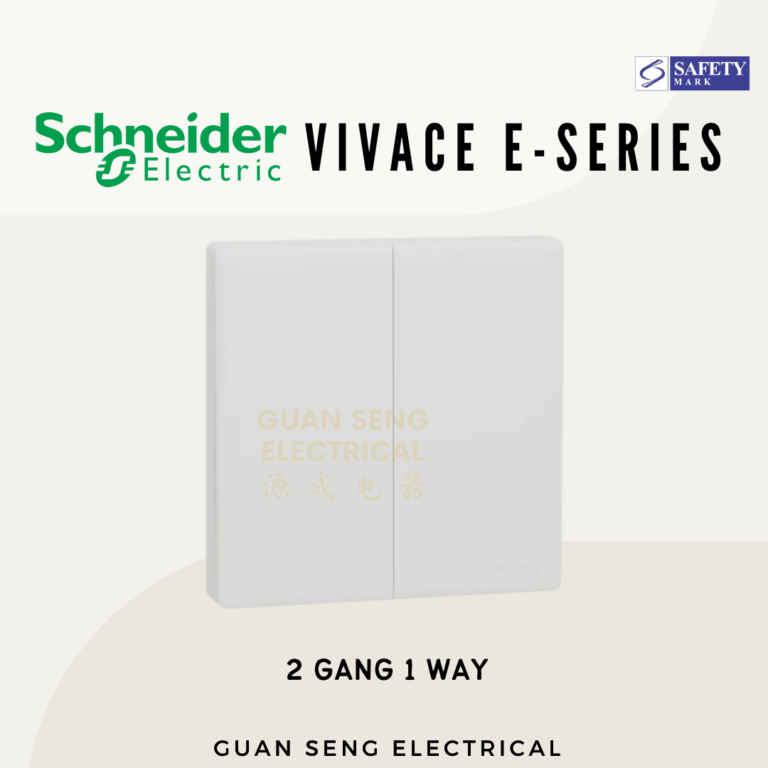 Schneider Electric Vivace E-Series Socket and Switch White Newest 2025 Design
