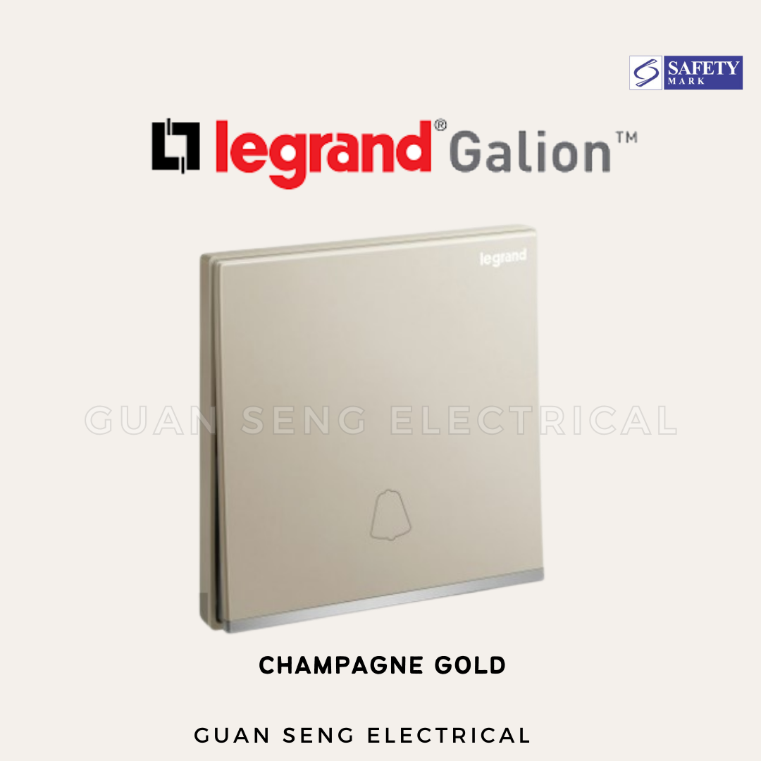 Legrand Galion Door Bell Switch White Silver Champagne Rose Gold Matt Black