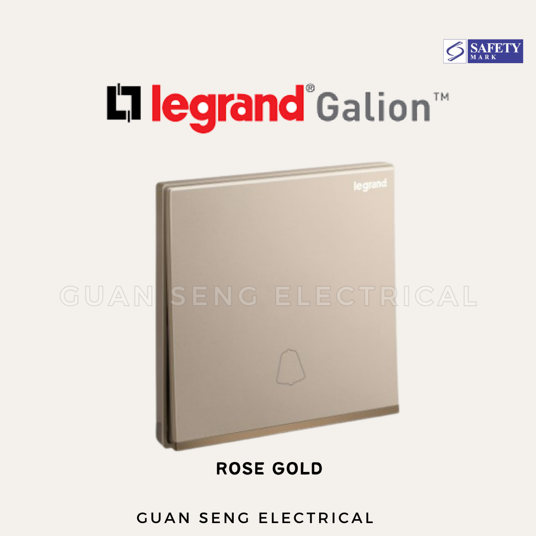 Legrand Galion Door Bell Switch White Silver Champagne Rose Gold Matt Black