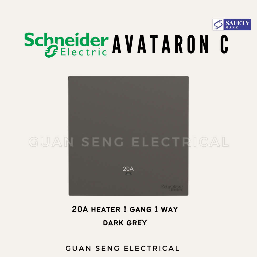 Schneider Avataron C 20A Heater 1G1W 1G2W 2G1W White, Wine Gold, Dark Grey