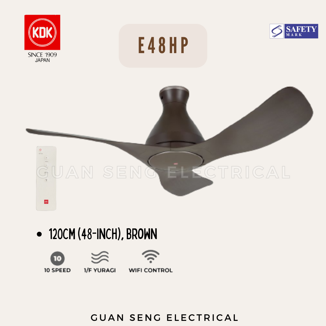 KDK E48HP DC Motor Ceiling Fan with Wi-Fi and Apps Control