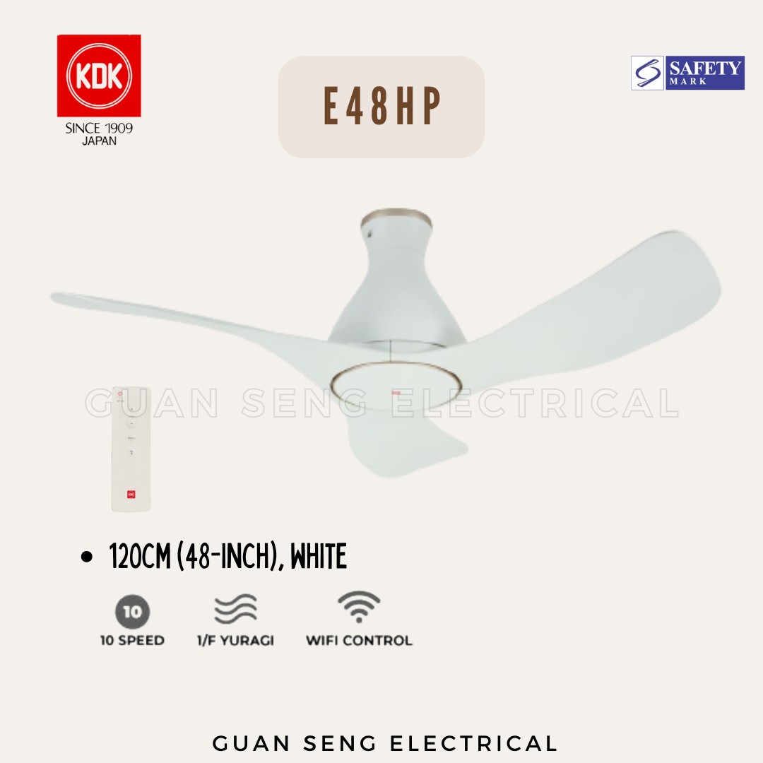 KDK E48HP DC Motor Ceiling Fan with Wi-Fi and Apps Control