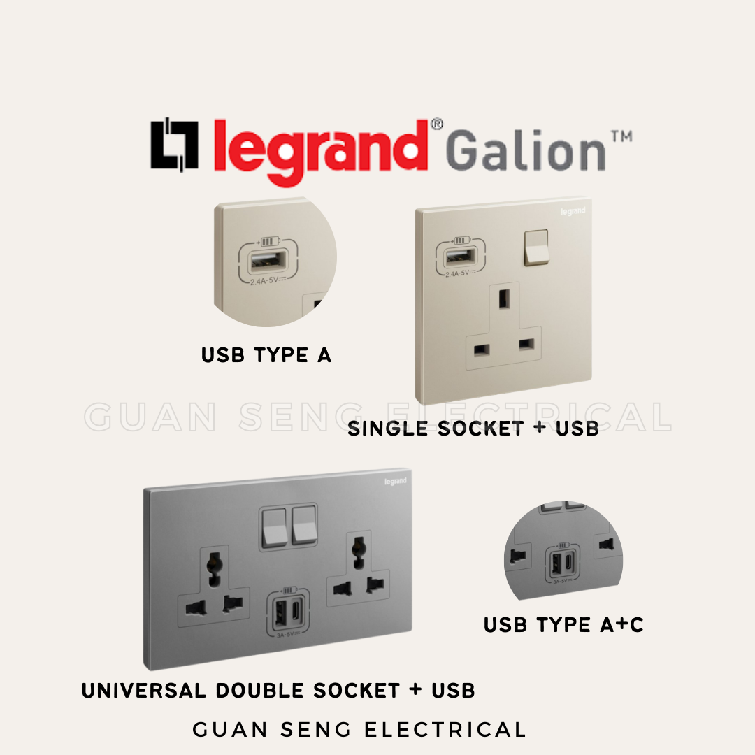 Legrand Galion Socket with USB