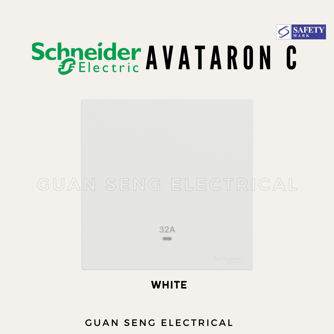 Schneider Avataron C 32A Double Pole Switch with LED