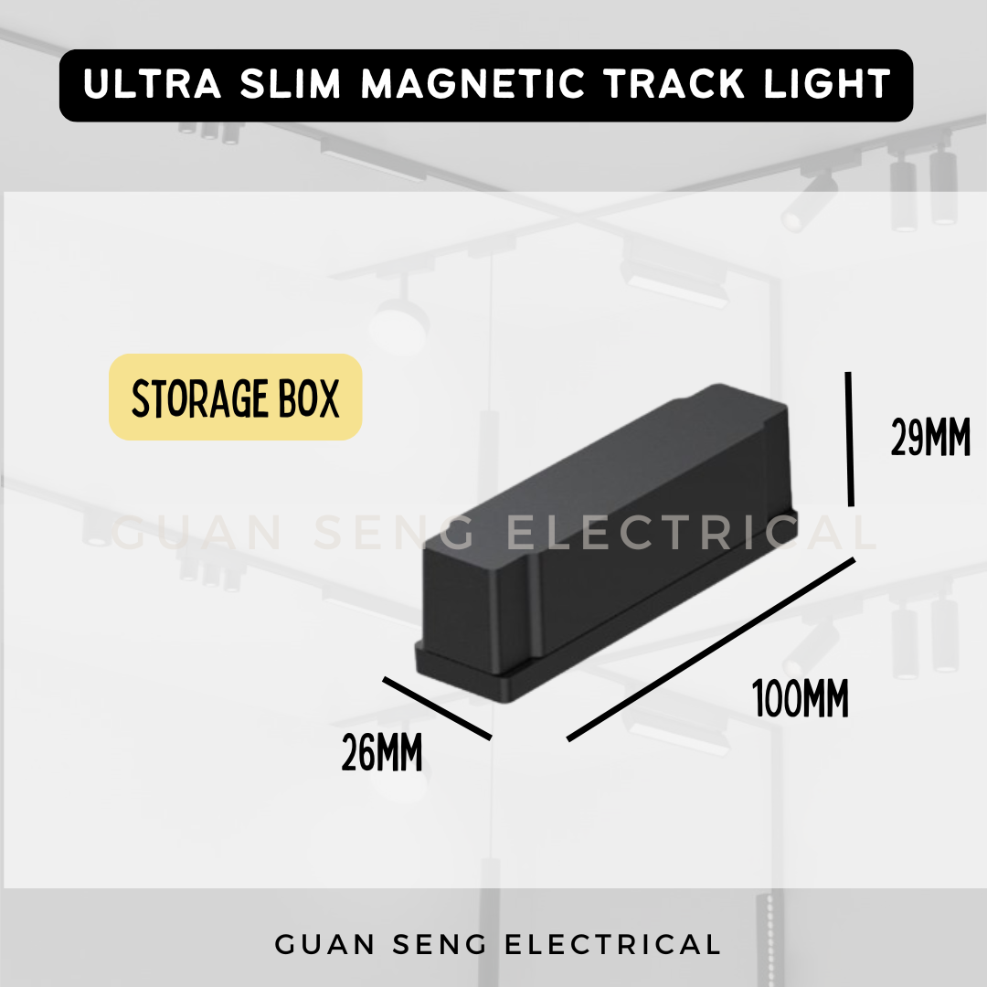 Ultra Slim Magnetic Track Light System 48V Surface Black White