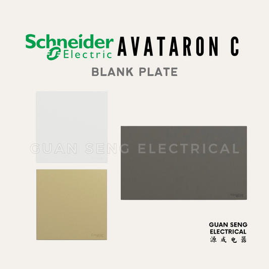 Schneider Avataron C Blank Plate 1 Gang 2 Gang