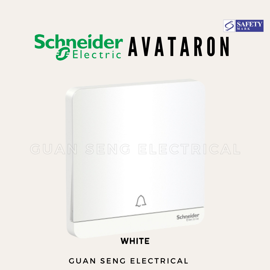 Schneider AvatarON Bell Switch White Dark Grey Dark Wood Wine Gold Hairline Gold