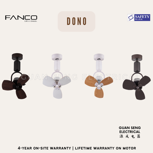 FANCO Dono 16" DC Motor Ceiling / Wall Mounting Fan