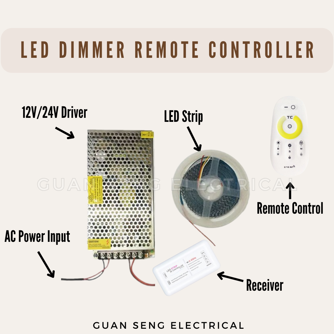 LED Strip Dimmable Dimmer Remote Control 12V 24V
