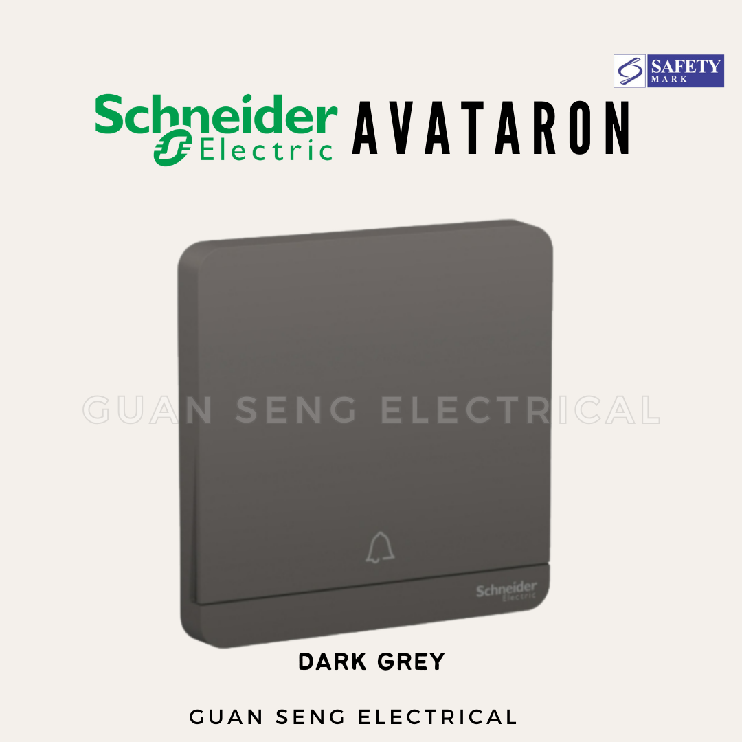 Schneider AvatarON Bell Switch White Dark Grey Dark Wood Wine Gold Hairline Gold