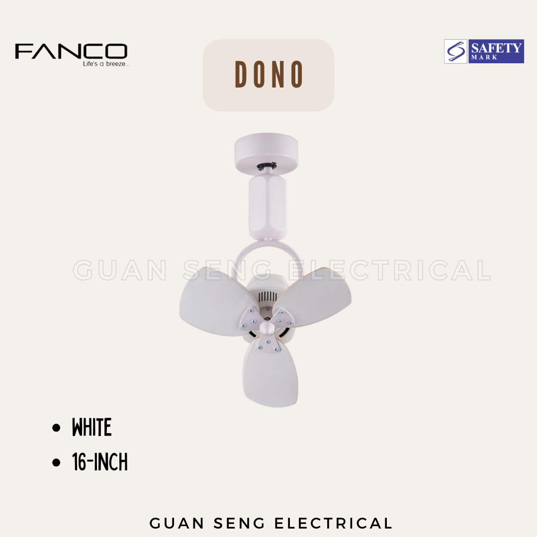 FANCO Dono 16" DC Motor Ceiling / Wall Mounting Fan