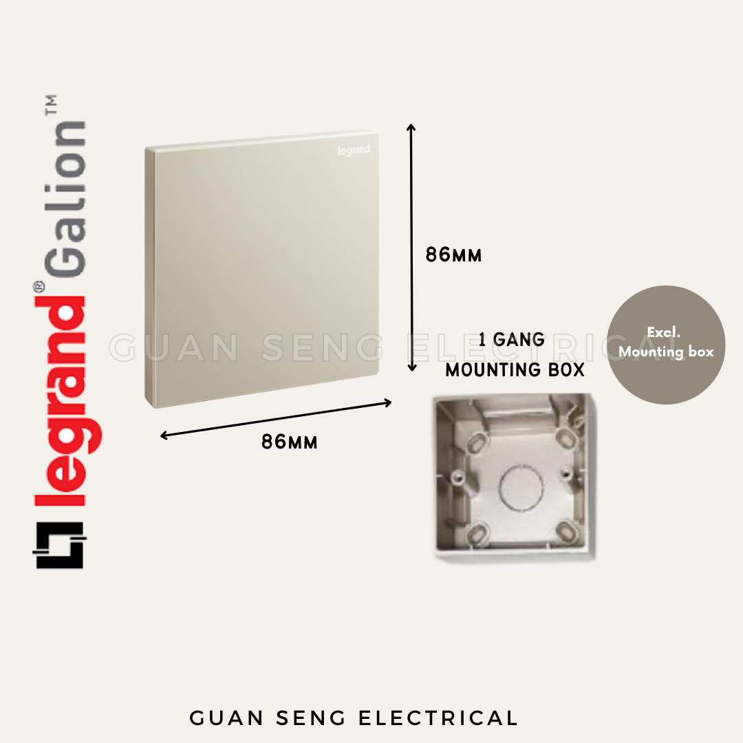 Legrand Galion Blank Plate 1 Gang