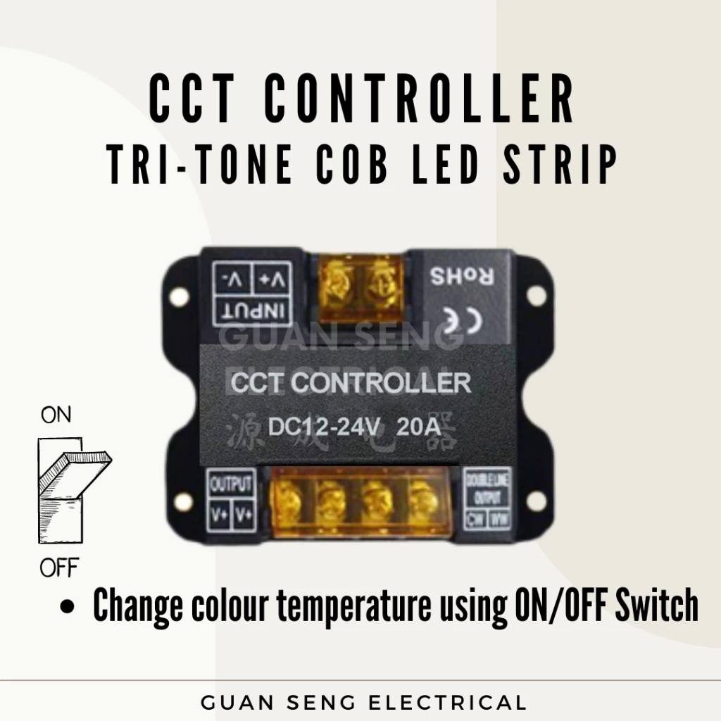 Premium Tri-tone 3Tone COB LED Light Strip 608LEDS 5M 12V 24V
