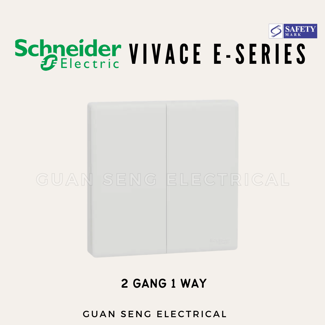 Schneider Electric Vivace E-Series Socket and Switch White Newest 2025 Design
