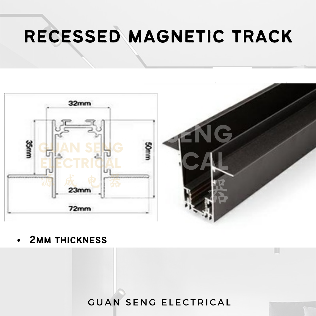 SMART Magnetic Track Light System 48V Recessed Surface
