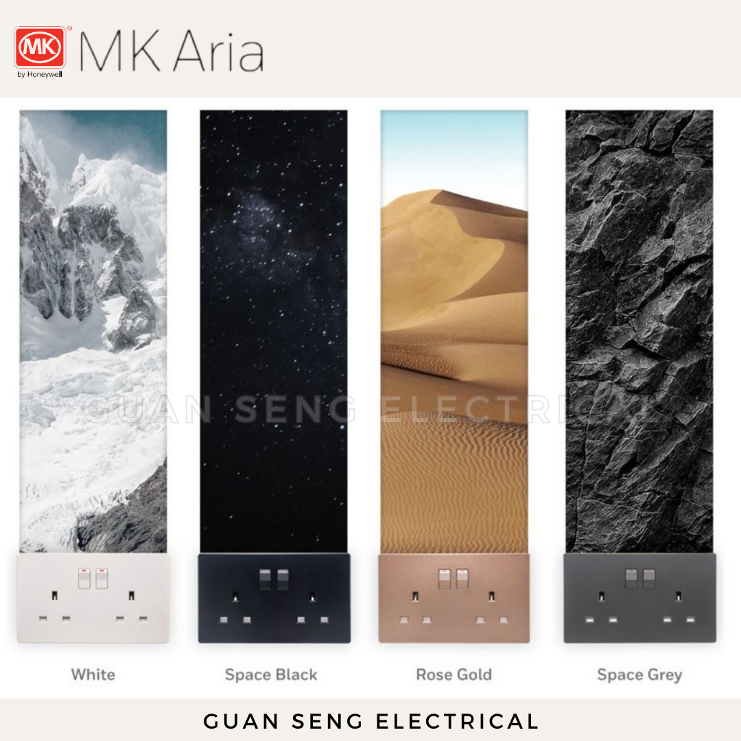 MK Honeywell Aria Blank Plate 1 Gang 2 Gang