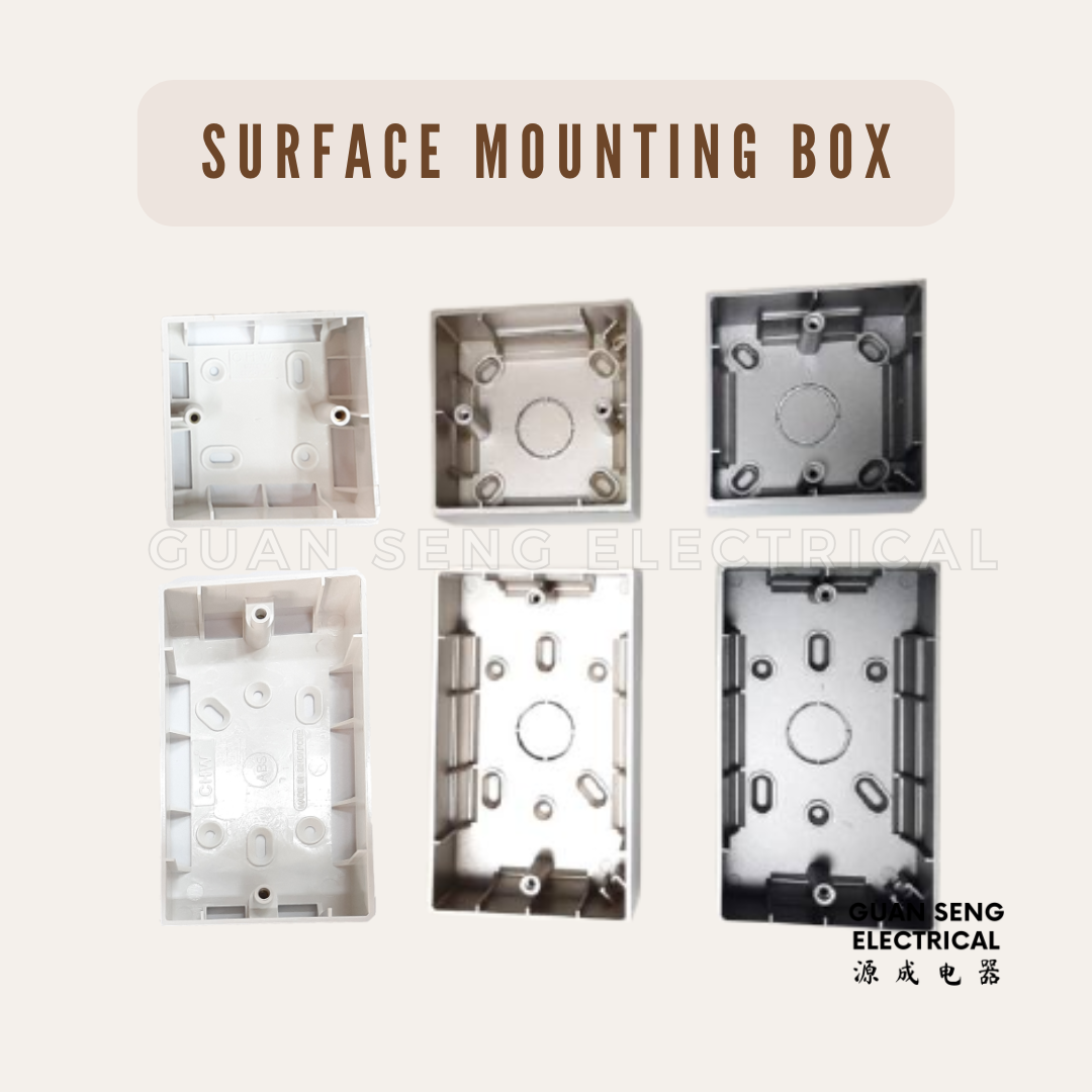 Surface Mounting Box 1 Gang 2 Gang Black White Sliver Rose Gold Champagne