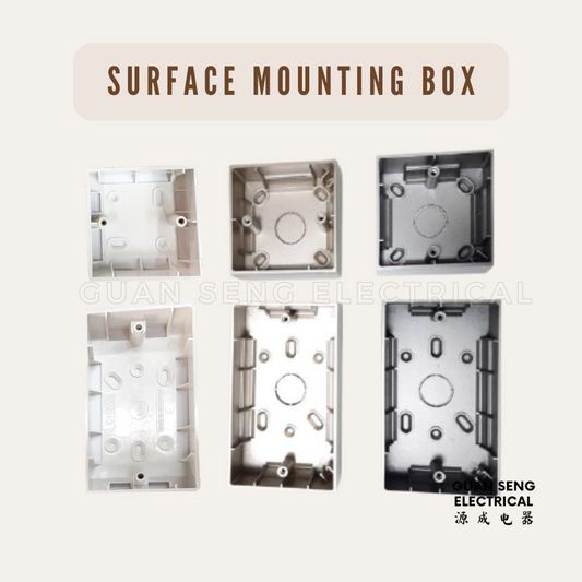 Surface Mounting Box 1 Gang 2 Gang Black White Sliver Rose Gold Champagne
