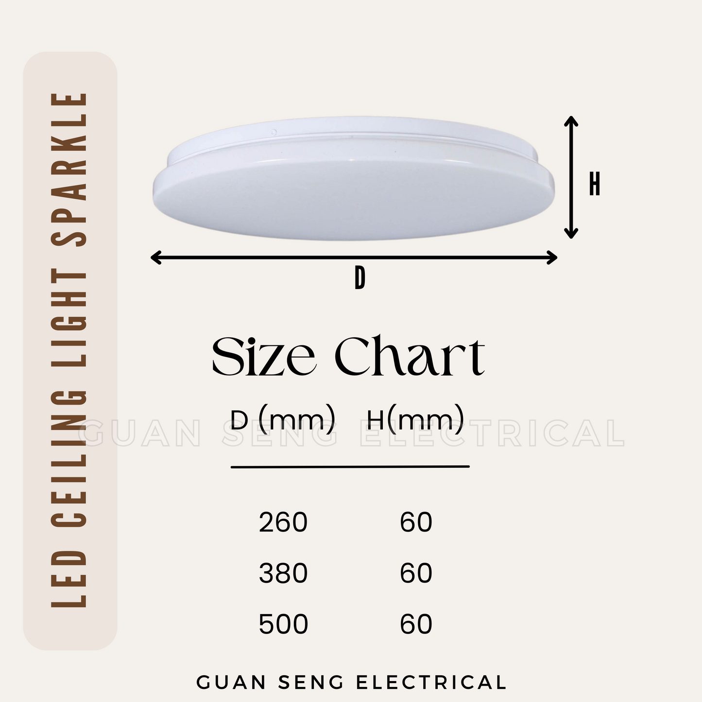 Basic Ceiling Light with Sparkle