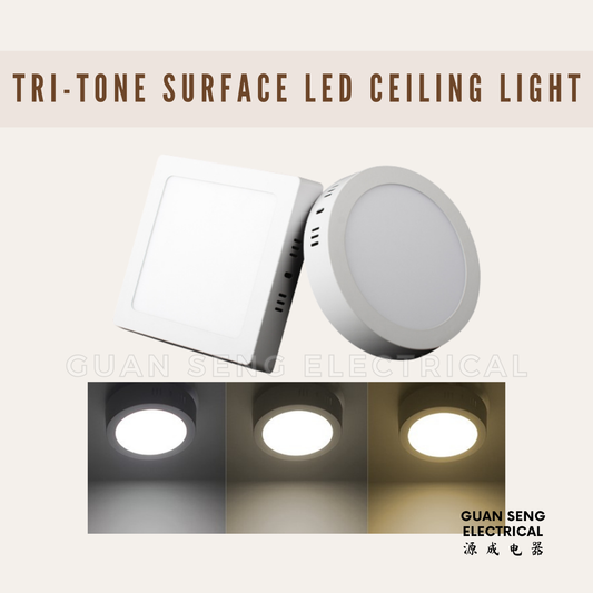 Premium Tri-Tone 3Tone LED Ceiling light Surface Mounted Downlight 12W 18W 24W