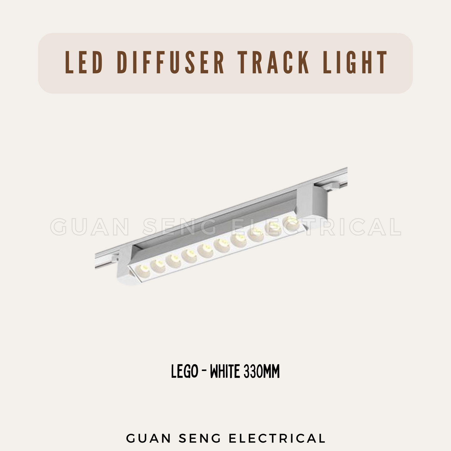 LED Diffuser Track Light 20W 24W Black White
