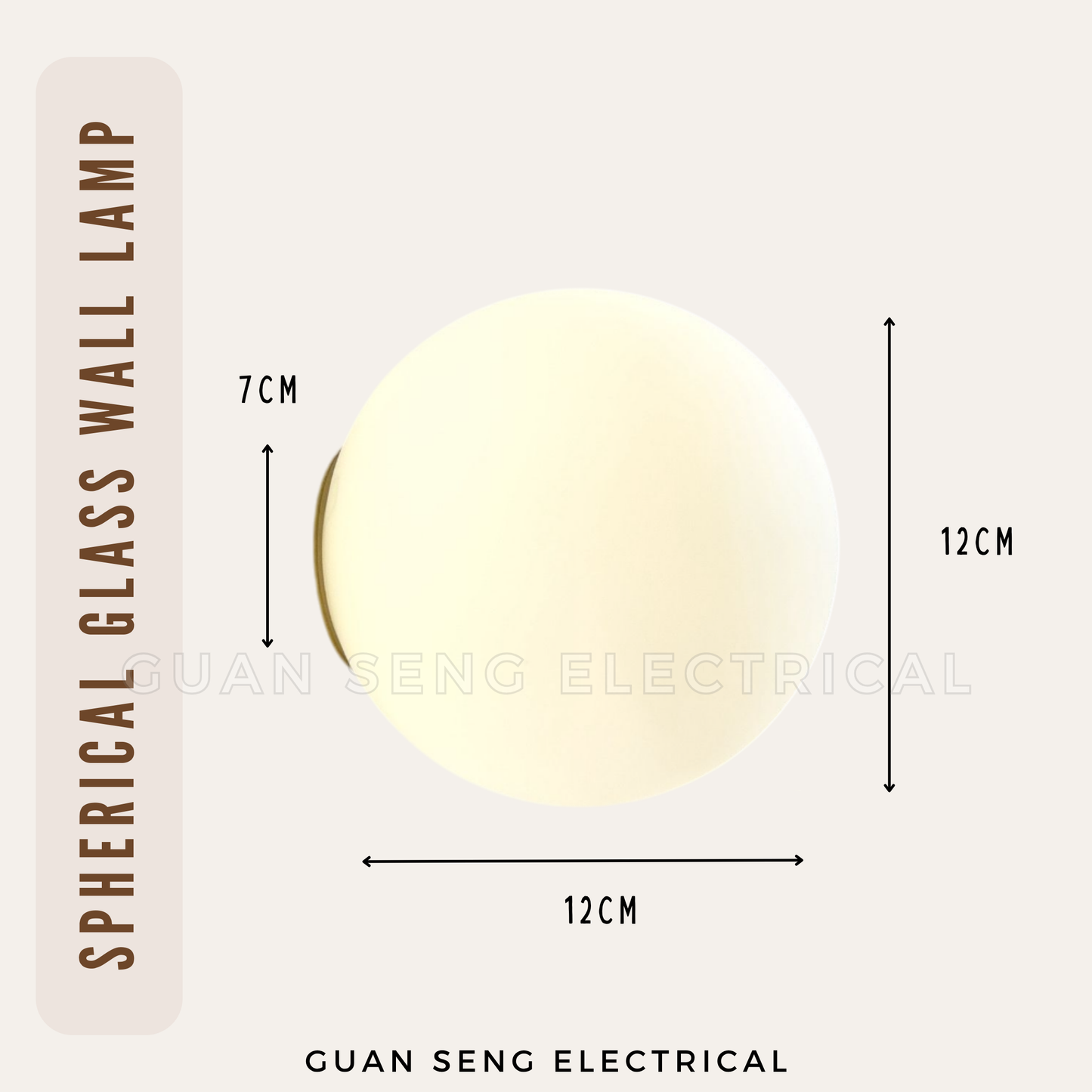 Modern Spherical Glass Wall Lamp
