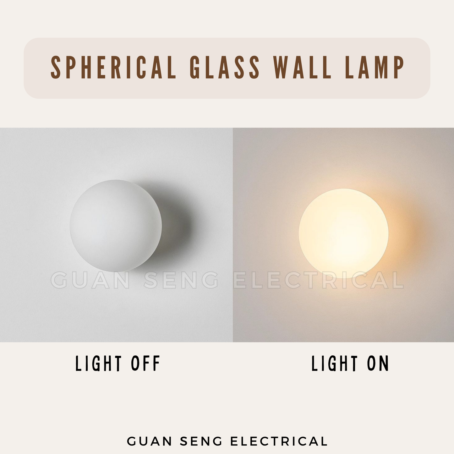Modern Spherical Glass Wall Lamp