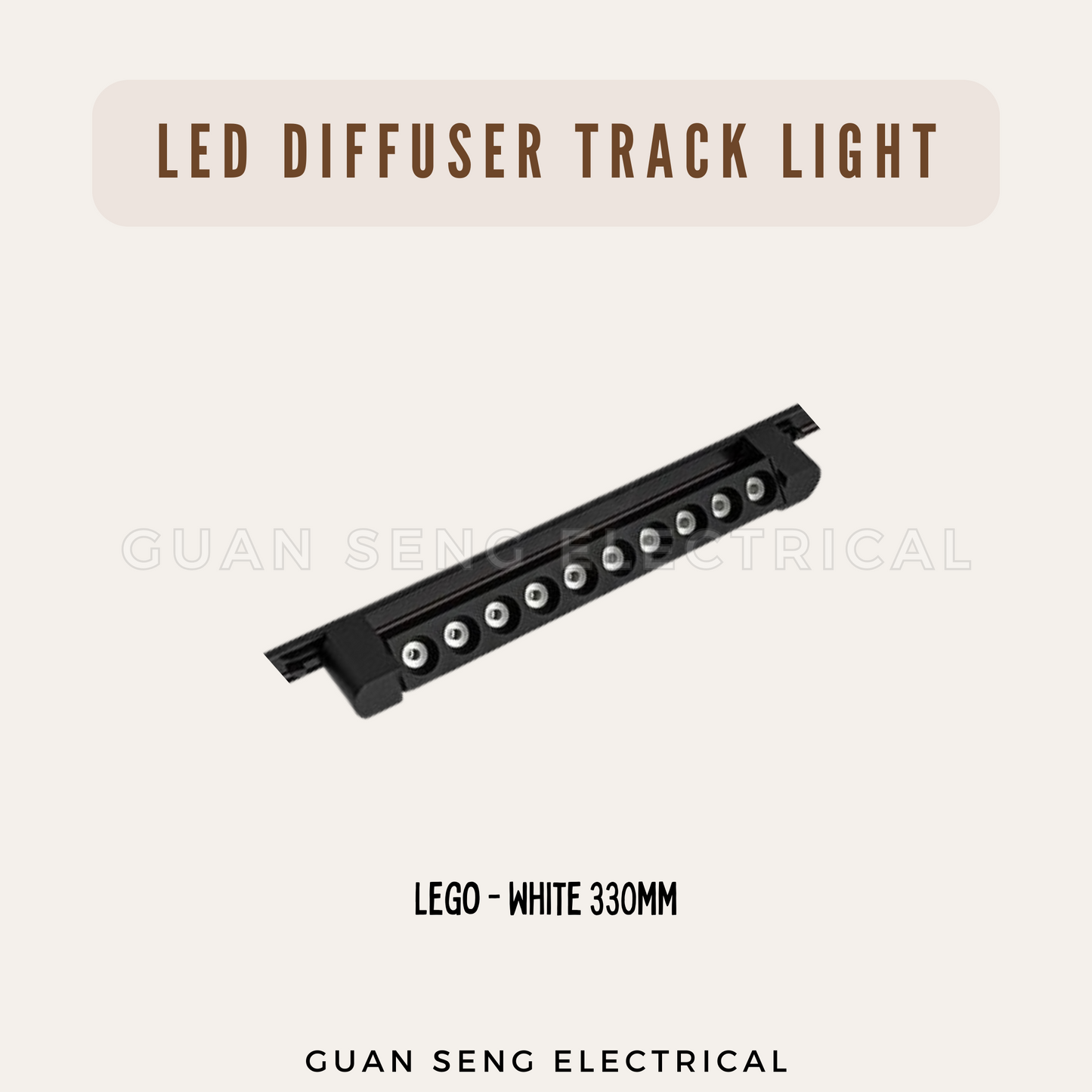 LED Diffuser Track Light 20W 24W Black White