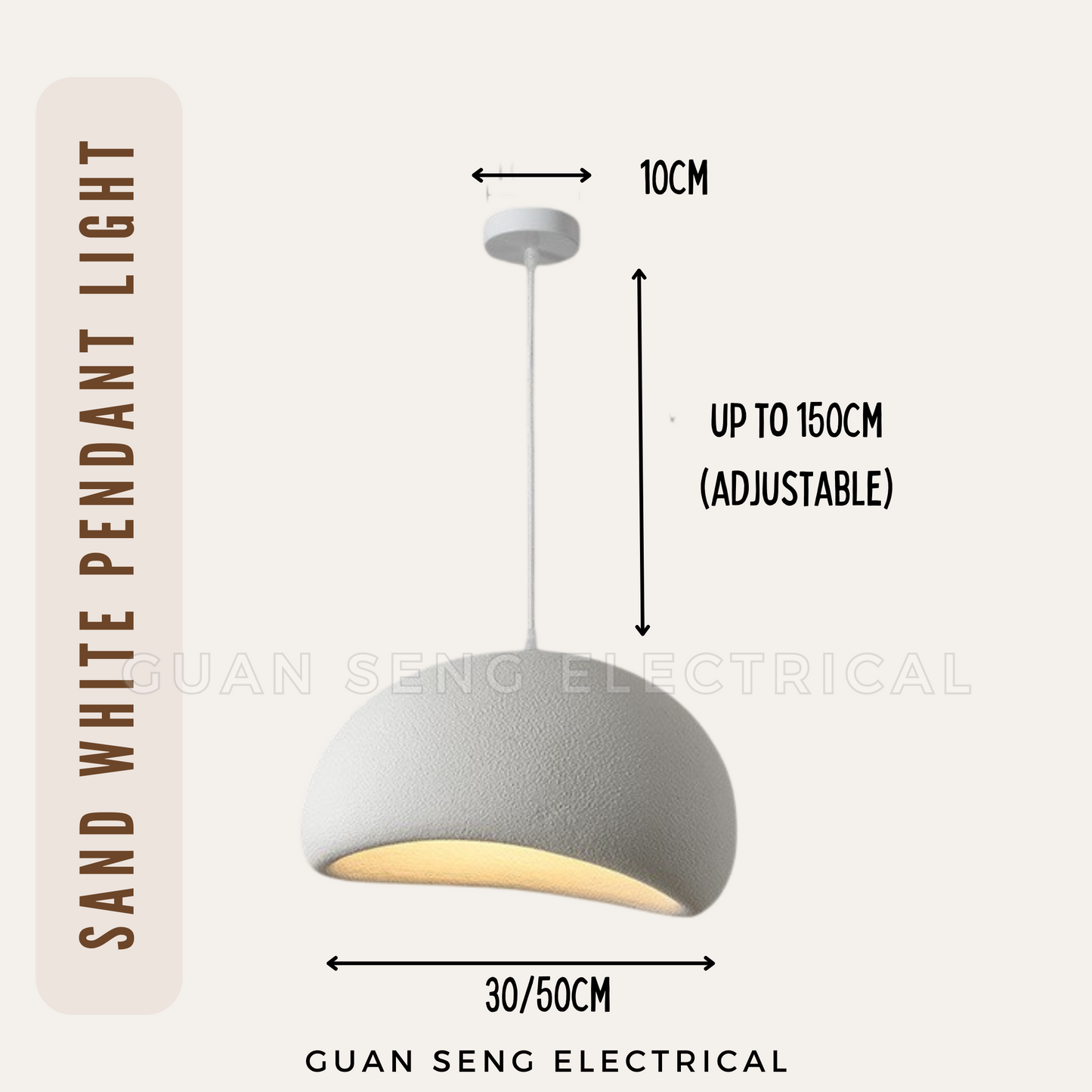 Sand White Pendant Light