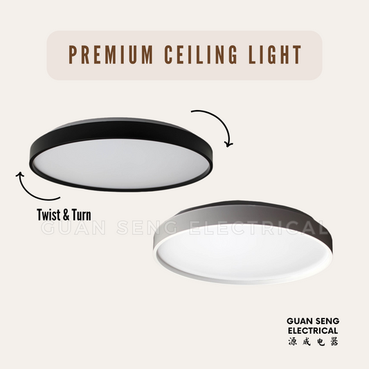 Premium Black White LED Ceiling Light 24W 36W 48W - Daylight 3 Tone