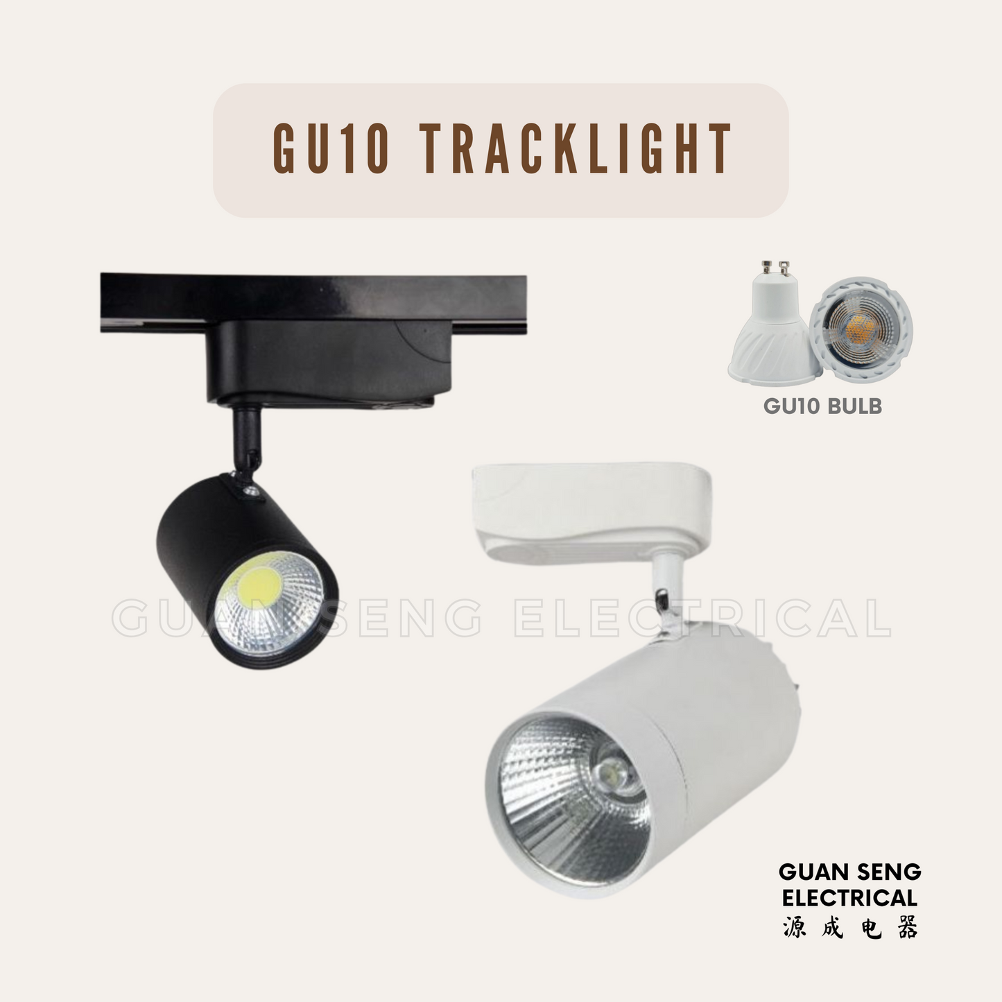 LED Tracklight with GU10 Bulb