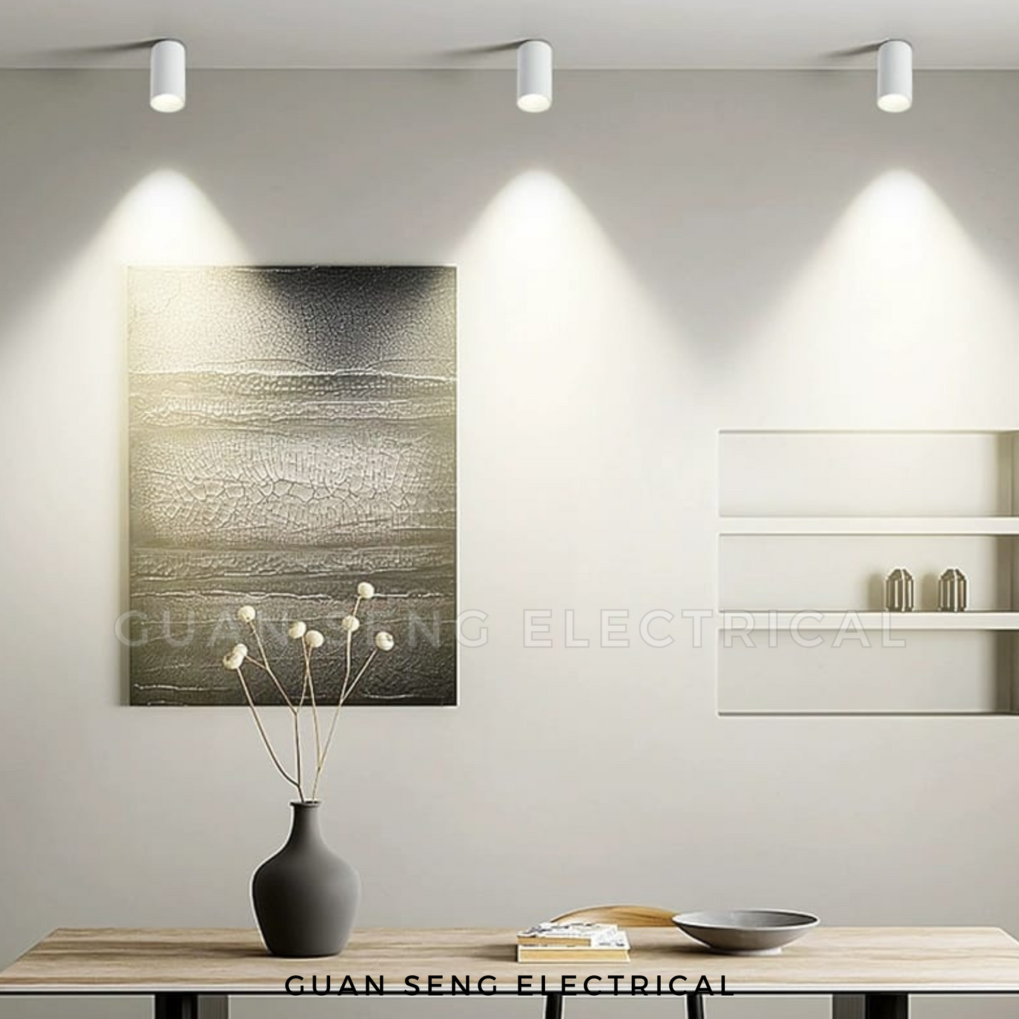 Radiant Glow Surface Mounted LED GU10 Spotlight Black White