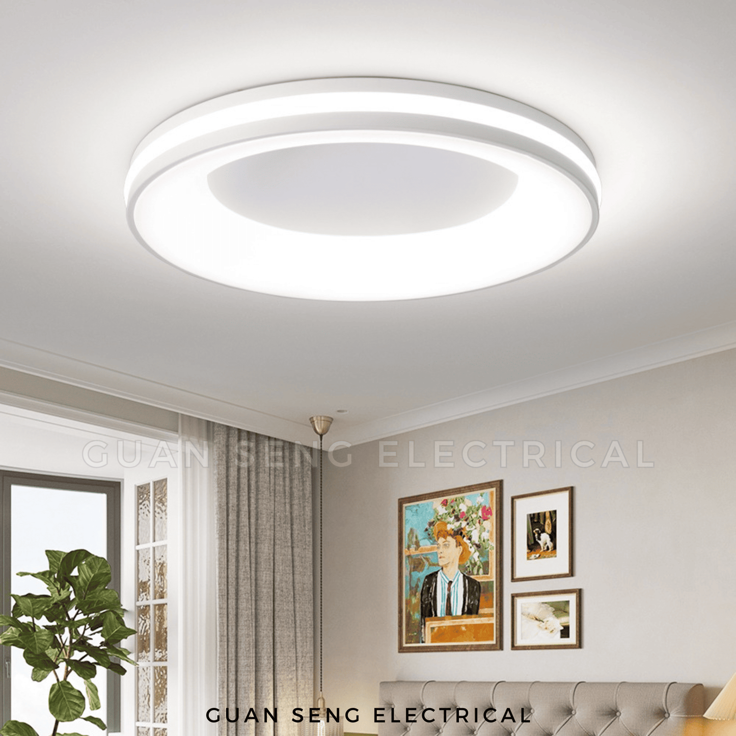 Nordic Halo LED Ceiling Light 80W 3Tone