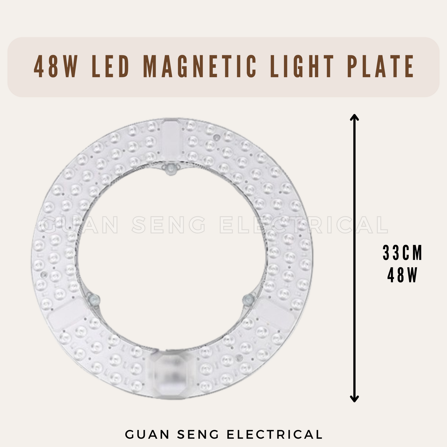24W 36W 48W LED Magnetic Light Plate Daylight Tri-Tone