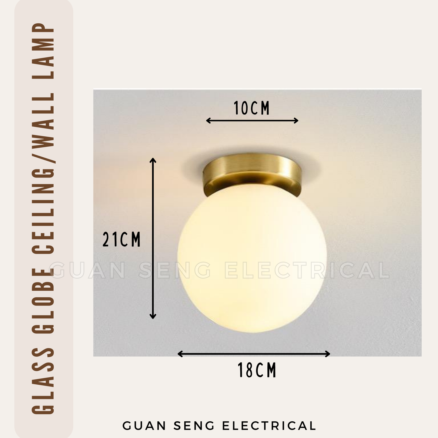 Frosted Glass Globe Wall Light Ceiling Light Black Gold G9 E27