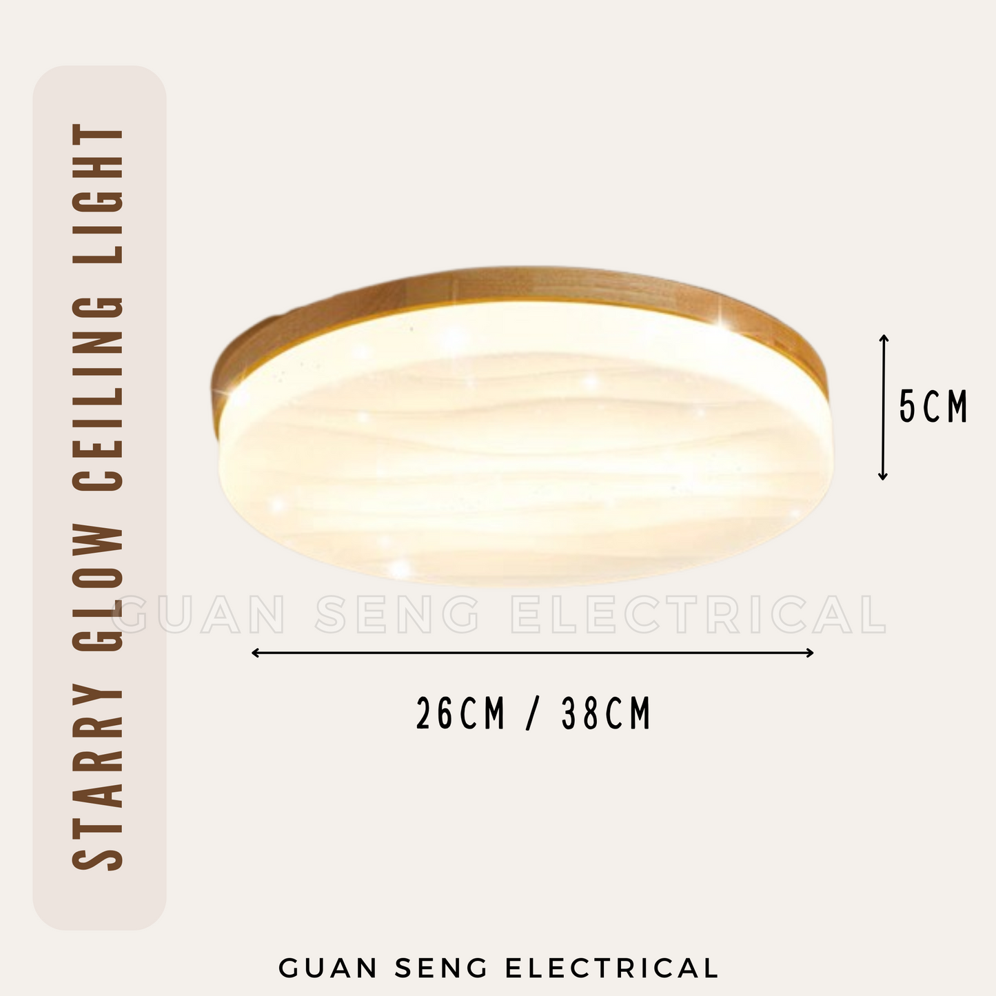 Starry Glow LED Ceiling Light 24W 36W Daylight 3Tone Tritone