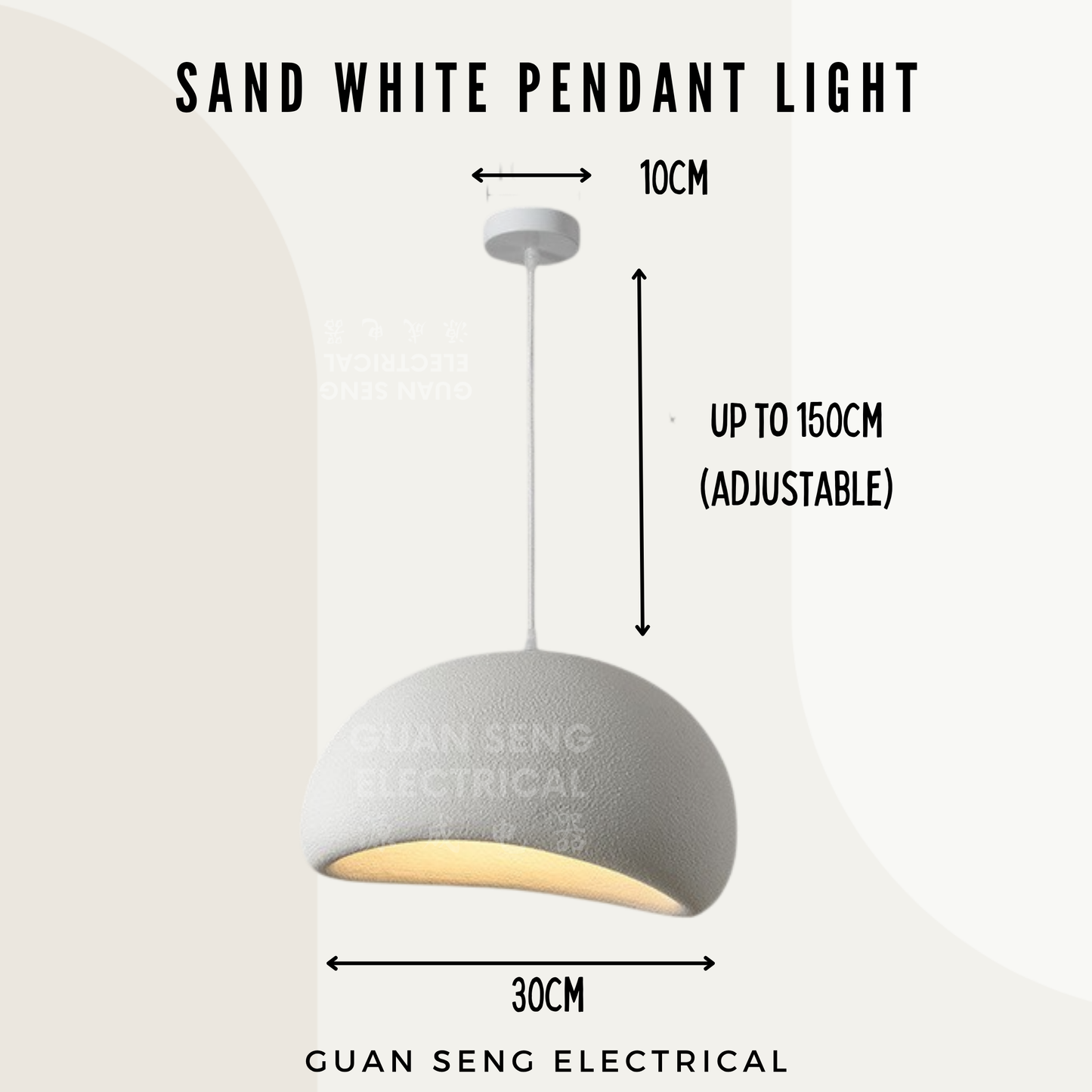 Sand White Pendant Light